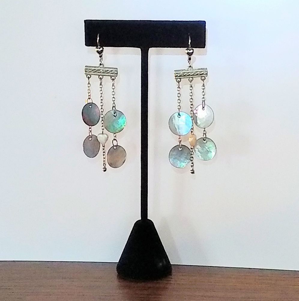 hearts & shells earrings